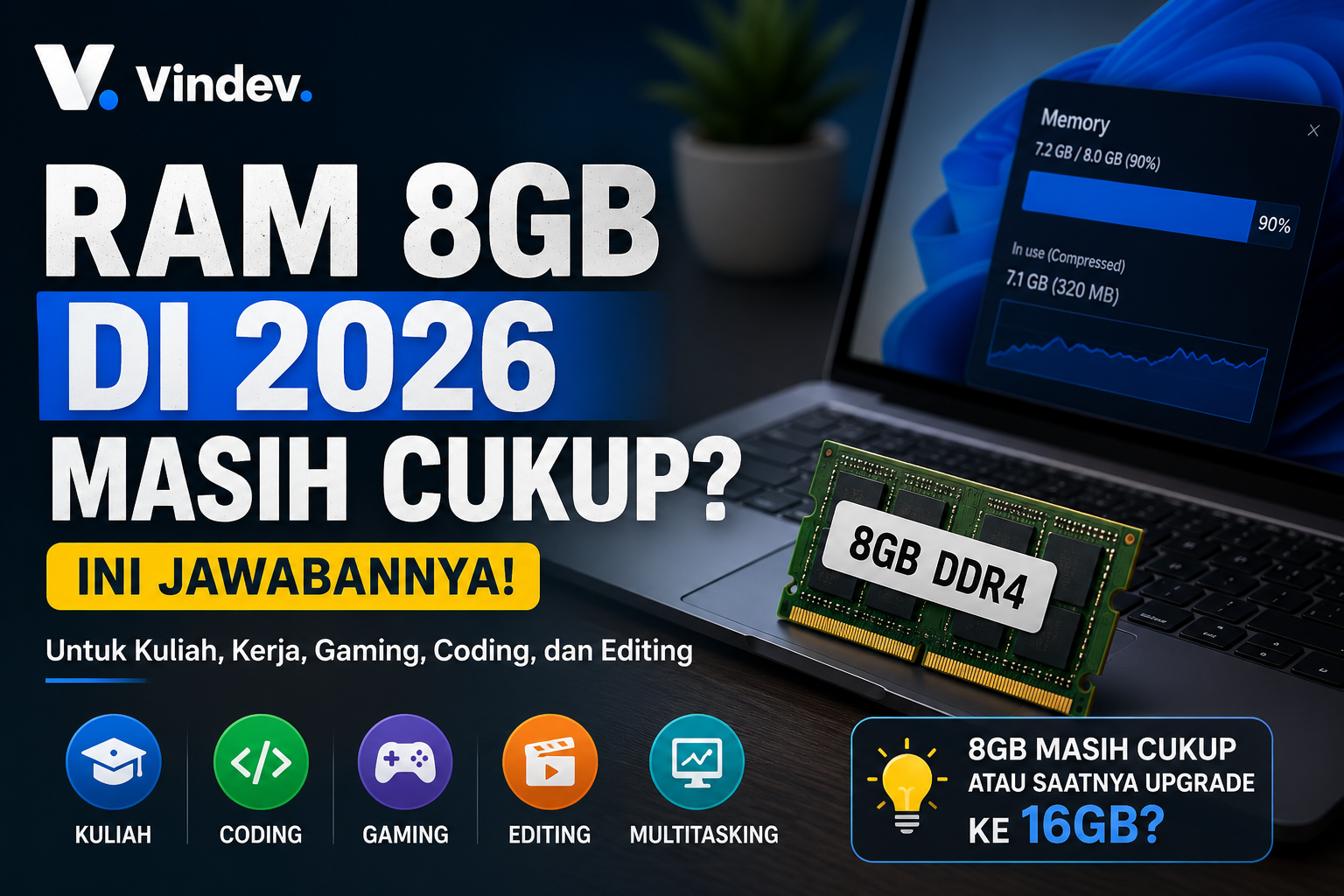 Sampul RAM 8GB di 2026 Masih Cukup? Ternyata Tergantung Dipakai Buat Apa
